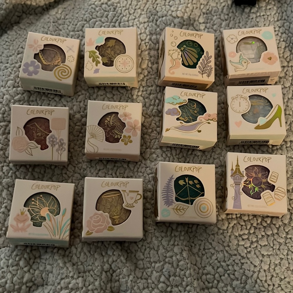 ColorPop Disney Princess Eyeshadow 12 pieces New